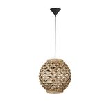 Dried Water Hyacinth  Black Fabric Wire & Base  LED E27 1x12 Watt 230 Volt  IP20 Bulb Excluded  D: 30.5 H1: 30.5 H2: 215 cm Adjustable height