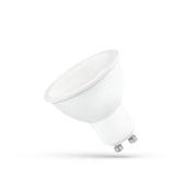 LED GU10 230V 6W SMD NW WITH MILKY COVER WHITE PLASTIC SPECTRUM