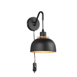 Punch wall lamp E27 matt black