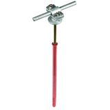 Conductor holder with flange ZDC for Rd 7-10mm St/tZn with frame dowel