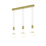 Madison LED pendant 3-pc matt brass