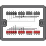 Distribution box Three-phase to single-phase current (400 V/230 V) 2 i