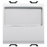 PUSH-BUTTON WITH ILLUMINATED NAME PLATE 250V ac - NO 10A - 2 MODULES - GLOSSY WHITE - CHORUSMART