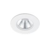 Zagros LED recessed spotlight IP65 matt white round