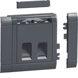 Mounting set 2-gang for RJ45 modular Jack Type 04 frontmounting graphi