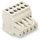 1-conductor female connector, angled CAGE CLAMP® 2.5 mm² light gray