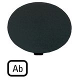 Button plate, mushroom black, AB