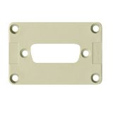 Adapter plate (industrial connector), Plastic, Colour: grey, Size: 3