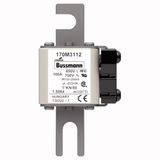 Fuse-link, high speed, 100 A, AC 690 V, compact DIN 1, 45 x 59 x 104 mm, aR, DIN, IEC, single indicator