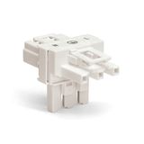 T-distribution connector 3-pole Cod. A white