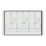 Meter box insert 1-row, 3 meter boards / 9 Modul heights