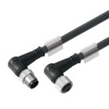 Sensor-actuator Cable (assembled), Connecting line, M12 / M12, Number 