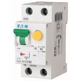 RCD/MCB combination, 6 A, 100 mA, MCB trip characteristic: B, 1p+N, RCD trip characteristic: A