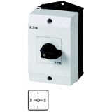 ON-OFF switches, T0, 20 A, surface mounting, 1 contact unit(s), Contacts: 2, 90 °, maintained, With 0 (Off) position, 0-1-0-1, Design number 15108