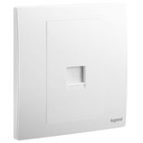 Mallia Senses - 1 gang BS secondary telephone socket outlet - Matt White