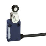 Limit switch XCMN - thermoplastic roller lever - 1NC+1NO - snap - 8 m