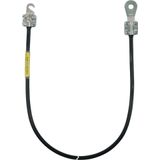 Earth conductor 10mm² / L 0.6m black w. 1 open cable lug (C) M8 a.(A) 