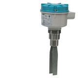 SITRANS LVS100 Vibrating fork point level switch: level and material detection for dry bulk solids.