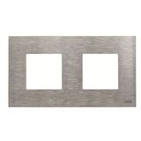 N2272 OX Frames 2-gang / 2+2-modules - Noble - Stainless Steel