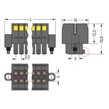 1-conductor female connector, 2-row CAGE CLAMP® 1.5 mm² black