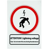 Warning sign  210x297x0.7mm  GER/ENG Achtung Blitzsp. / Attention Ligh