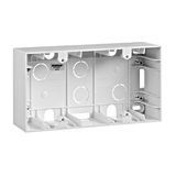 Two gang wall mounting housing, white