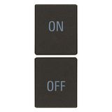 2 half buttons 1M ON/OFF symbols black