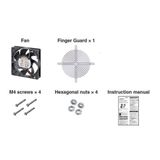 DC Axial fan, plastic blade, frame 120x38, high speed, 1 x finger guar