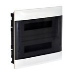 LEGRAND 2X18M FLUSH CABINET SMOKED DOOR E + N  TERMINAL BLOCK FOR MASONRY WALL