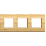 LL - cover plate 2x3P 71mm bamboo