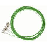 FO Pigtail LC, 50/125æm OM2, 2.0m, Easy Strip, green, 4pcs