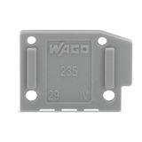 End plate snap-fit type 1 mm thick dark gray