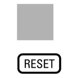 Insert label, transparent, RESET