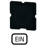 Button plate, black, ON