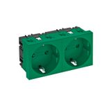 STD-D0 MZGN2 Socket 0°, double protective contact 250V, 10/16A