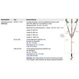 Three-pole earthing and short-circuiting cable 70mm² with crimped cabl