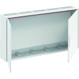 B54 ComfortLine B Wall-mounting cabinet, Surface mounted/recessed mounted/partially recessed mounted, 240 SU, Grounded (Class I), IP44, Field Width: 5, Rows: 4, 650 mm x 1300 mm x 215 mm