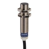 Inductive proximity sensors XS, inductive sensor XS6 M12, L54mm, brass, Sn4mm, 12...48 VDC, cable 2 m