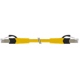 RJ45 St. 0°/RJ45 St. 0°, Gigabit  4x2xAWG27 shielded ye UL 0,3m