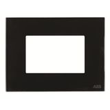 N2373.1 CN Frame 3 modules 1gang Black Glass - Zenit