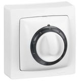 Time delay switch without neutral with indicator light Complete surface-mounted switchgear - white