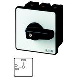 On-Off switch, P3, 63 A, flush mounting, 3 pole, with black thumb grip and front plate