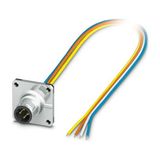 SACC-SQ-M12MSD-4CON-25F/0,5X - Device connector front mounting