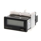 Time counter, 1/32DIN (48 x 24 mm), self-powered, LCD, 7-digit, 999h59