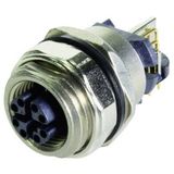 M12 Cat6A receptacle angl. female back