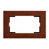 Karre Plus Accessory Wooden - Cherry Two Gang Flush Mounted Frame
