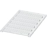 MARKING CARD WITH 6 STRIPS, 5MM, UNPRINTED, 72 CHARACTERS, WHITE