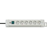 Premium-Line extension socket 6-way light grey 3m H05VV-F 3G1,5