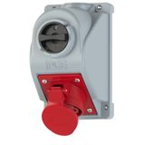 Socket 380V with switch v/a PCE 3P+N+T/32A/IP44
