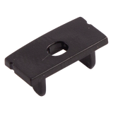 End Cap with hole for Surface Mounted Profile 17x8mm IP20 Black